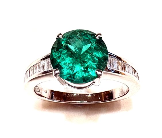 Ringe Sommer Dame Alta gioielleria italiana in Weißgold Smeraldo 2.03 Ct SME CT 2.03 DIA CT 0.30 G/VVS - SME CT 2.03 DIA CT 0.30 G/VVS